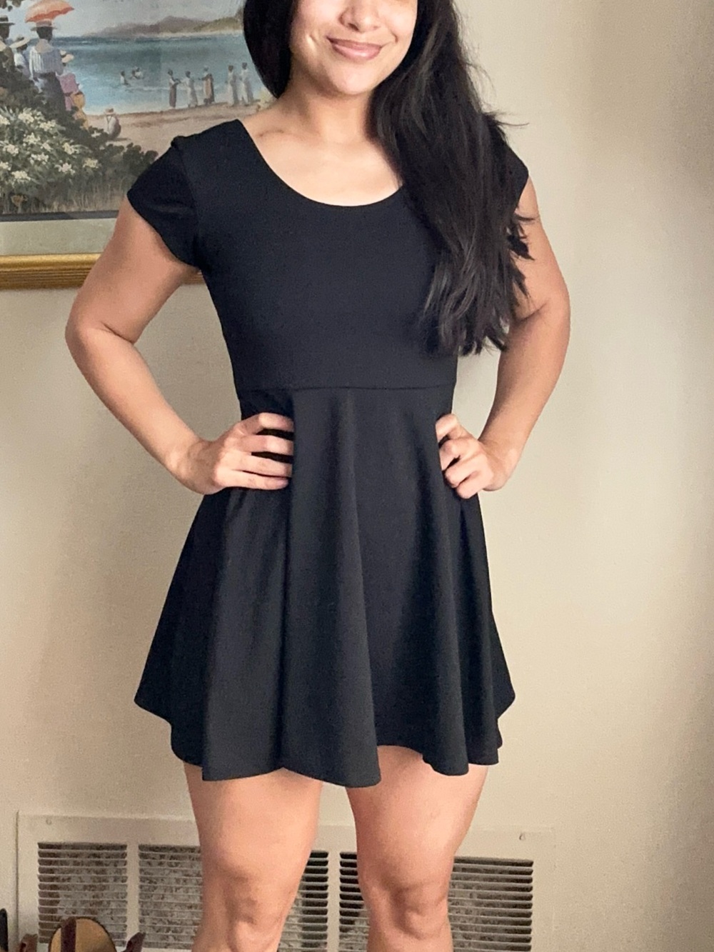 Black skater dress